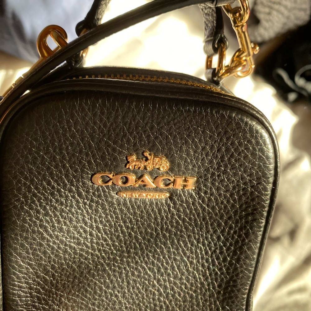 Coach Black Pebbled Leather Mini Bag - Picture 2 of 6